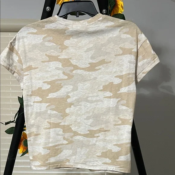 Z Supply Cream Camo Short Sleeve Tee - Picture 3 of 3